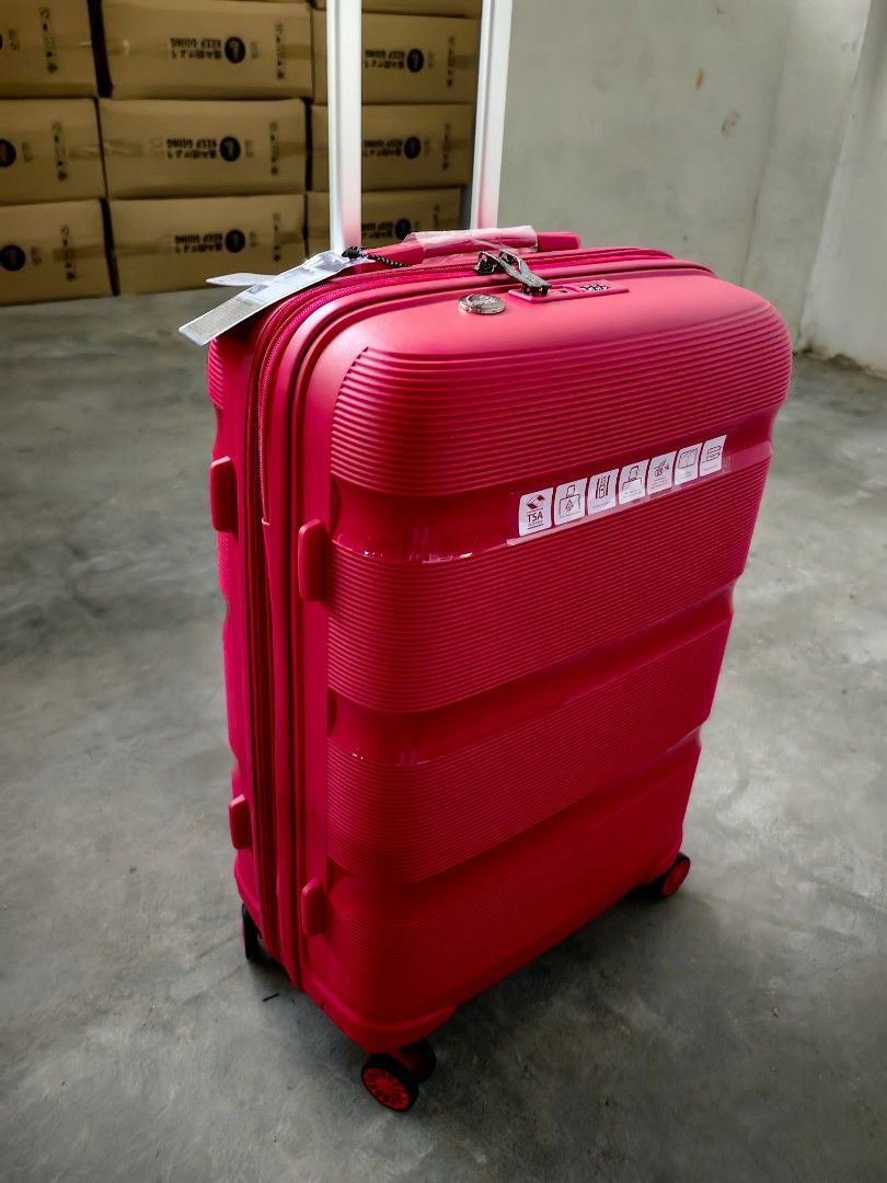 SAMEL 24inch PP Luggage Expandable Red, Hobbies & Toys, Travel