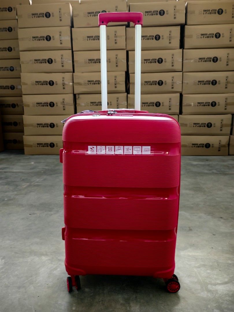 SAMEL 24inch PP Luggage Expandable Red, Hobbies & Toys, Travel
