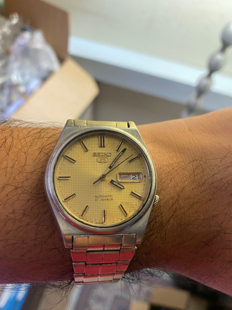 Seiko 5 automatic 21 jewels gold plated new arrivals