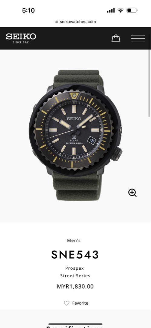 Seiko Prospex Street Series SNE 543 Men s Fashion Watches