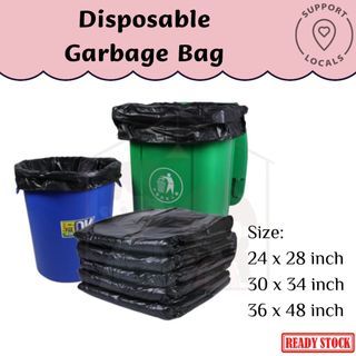 50 Pcs Big Capacity Trash Bag Heavy Duty Thickened Extra Large Commercial  Waste Trash Garbage Bag Black Hotel Market Trash Bags - AliExpress