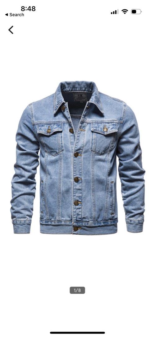 Mens fitted clearance denim jacket