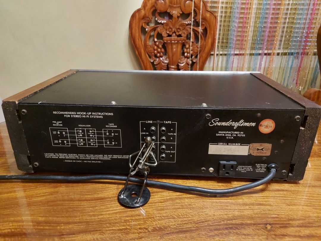 Soundcraftsmen frequency equalizer (Category: Soundbars, Speakers & Amplifiers) located in Manila. Submitted by motable.paul (Listing ID 1230129098, Image 3). Description: *made in USA *dual 10 band IF transformer type frequency equalizer *120 volts or 110v dual gain controll with level LED indicator great sounding.