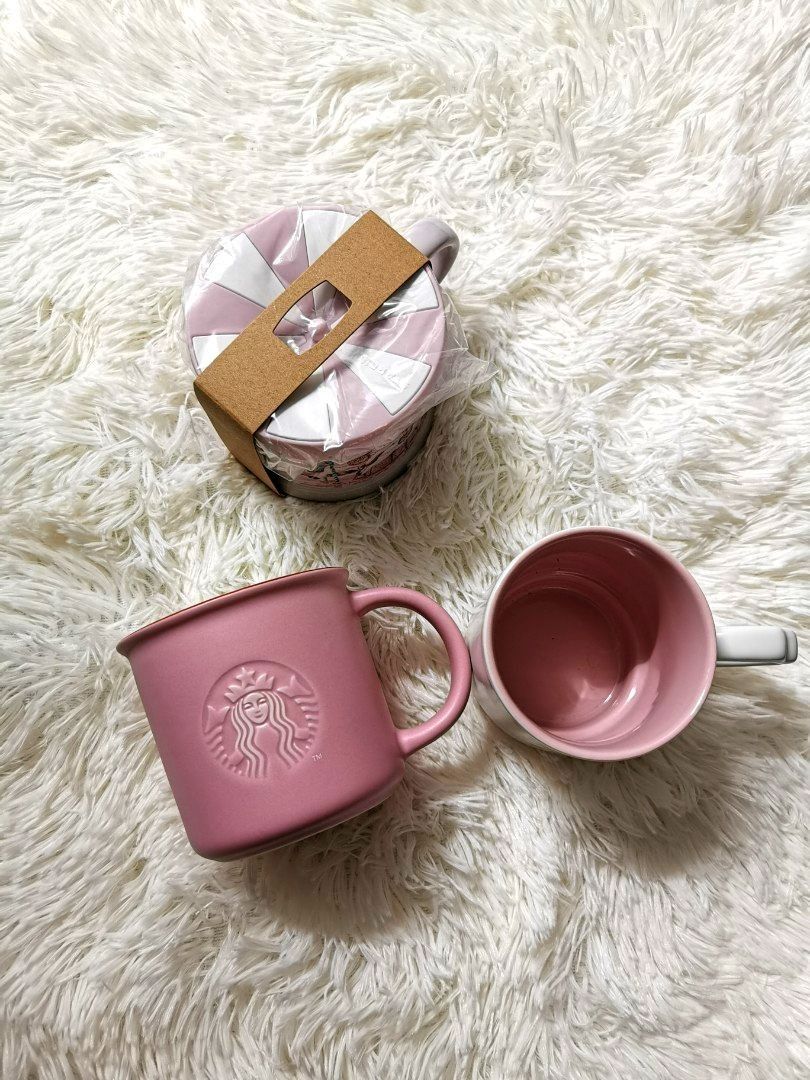 Starbucks Mugs & Tumbler (Category: Water Bottles & Tumblers) located in Quezon City. Submitted by keech (Listing ID 1230131546, Image 2). Description: Starbucks Strawberry Valentine Collection 2023- 1500 Starbucks One Romantic Spring Day- 1650 Starbucks One Romantic Spring Day- 2000 Starbucks Carousell - 1650 Sold na po yung pink and white na mug yung carousell na lang available.