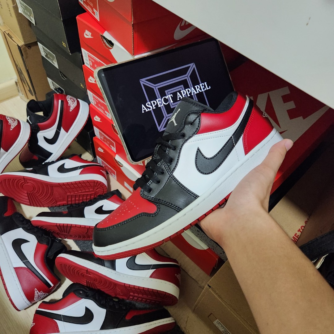 [US 8-12] Air Jordan 1 Bred Toe 553558-612