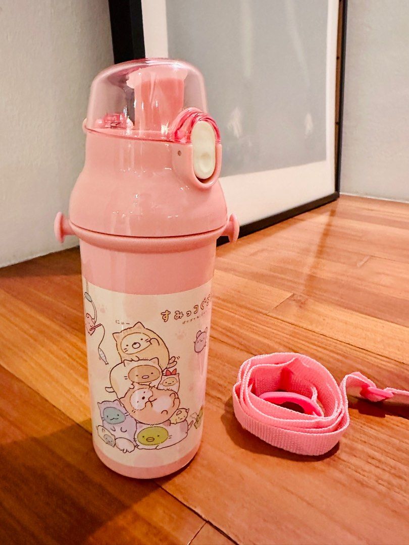 Skater Sumikko Gurashi Water Bottle – 400ml, Direct Drink Lid, Lightweight Plastic – Cute Rabbit Design For Kids & Adults - View #5