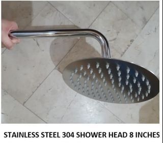 SUS304 Shower Head Stainless Steel Big Head 8 inches Rainfall Stainless Shower