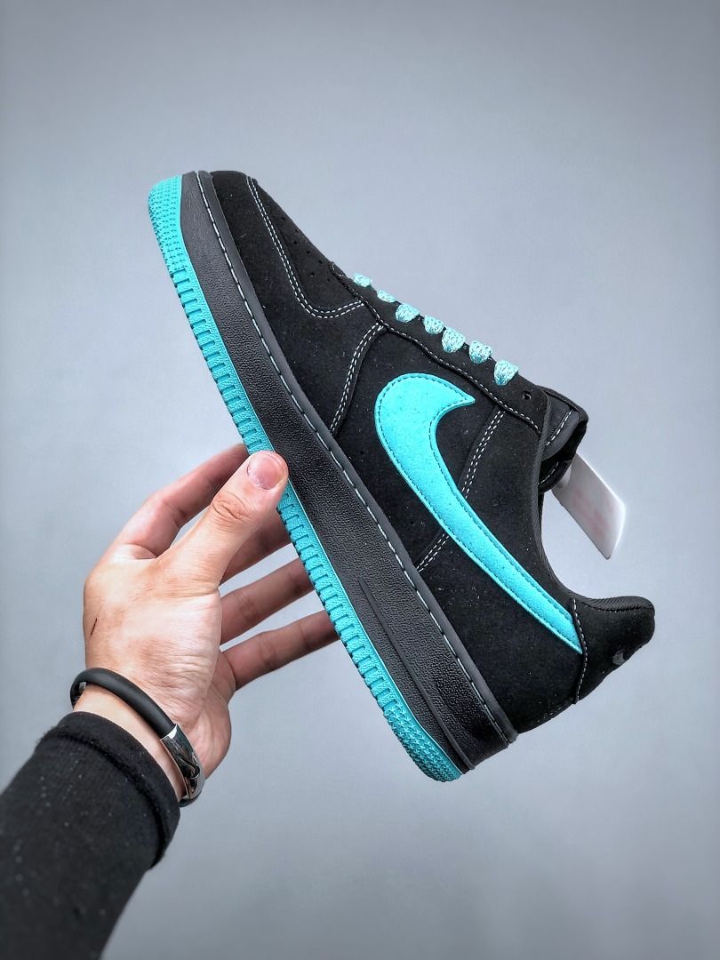 Nike air force black and turquoise cheap