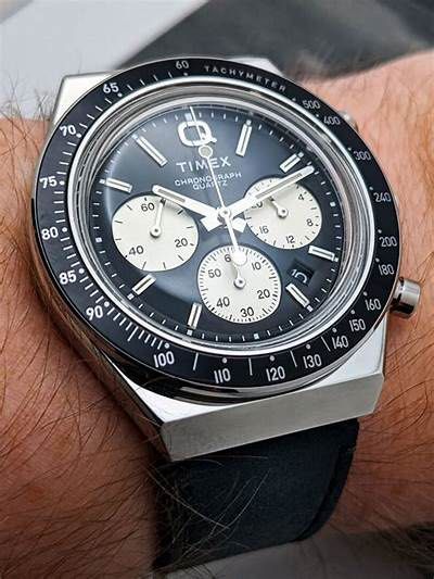 Timex Panda Collection Timex Q Chronograph Black reverse Panda, Luxury, Watches on Carousell