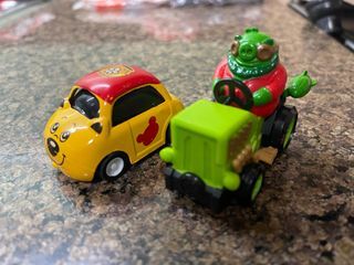 Toy cars (angry birds and surprise egg)