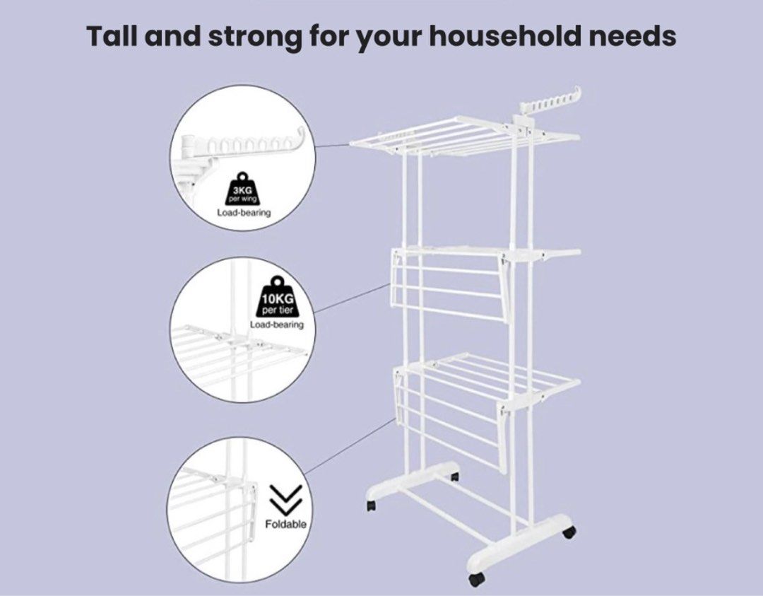 TSM Space Saving Drying Rack, Furniture & Home Living, Home Improvement