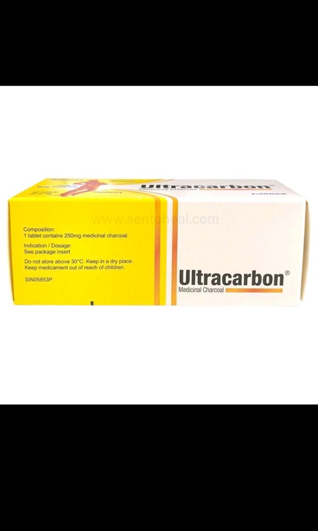 Ultracarbon Tablets (Activated Carbon Charcoal Tablets) Remedy for Food