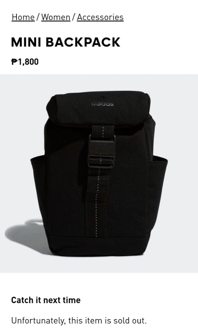 USED ONCE ADIDAS mini backpack, Men's Fashion, Bags, Backpacks on Carousell