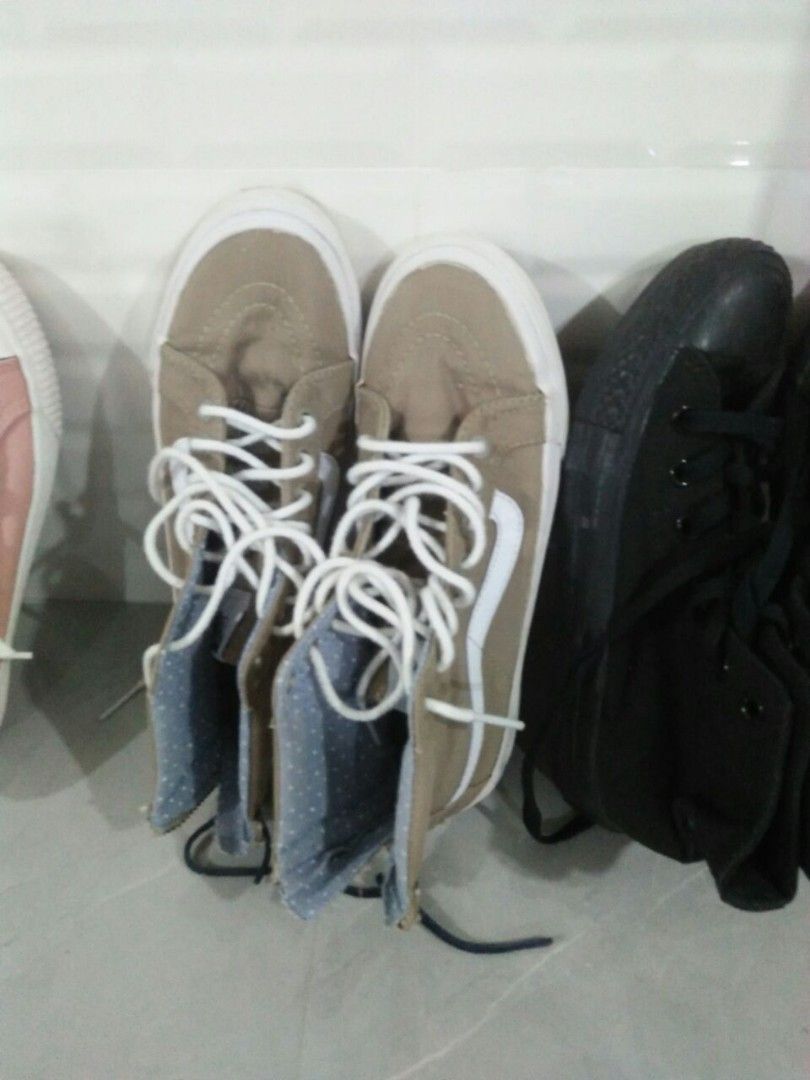 Vans Tan High Top Suede Skateboard Shoes, Women's Fashion, Footwear,  Sneakers on Carousell