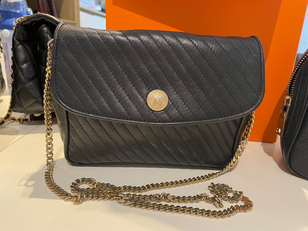 Vintage Celine crossbody with gold hardware, 名牌, 手袋及銀包 Carousell