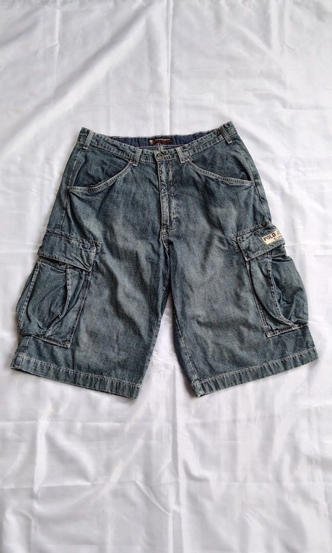 VTG Ralph Lauren Polo Jeans Co Shorts Men 32 Cargo Baggy 90s Y2K