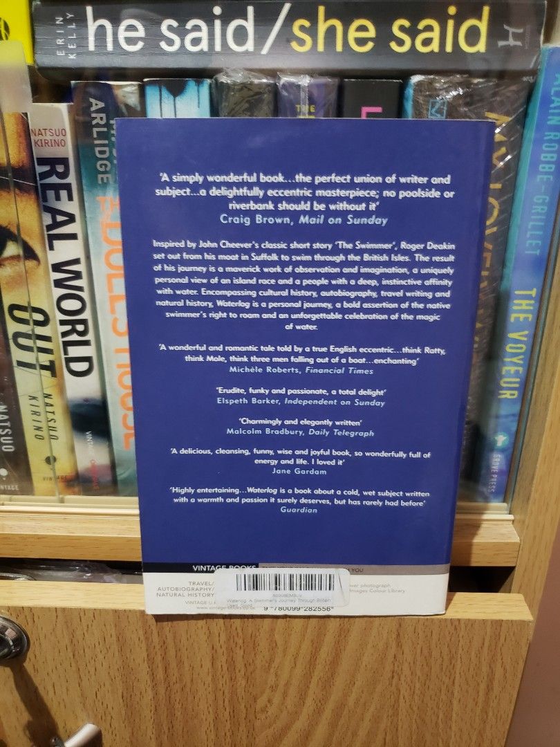 Waterlog by Roger Deakin (Category: Storybooks) located in Malolos. Submitted by purplereader (Listing ID 1230174368, Image 2). Description: Waterlog Roger Deakin ✅PB ✅VGC 🐼Php 90 💰MOP: ⏩COD for meet up transactions ⏩Gcash if via courier ⏩Shopee (plus 7.5% on book price) 📦MOD (buyer will shoulder sf): ⏩Meet up if Malolos area (preferred) ⏩J&T (direct, sf must be paid via gcash before shipment) ⏩Can do shopee checkout (for shipment only, addtl 