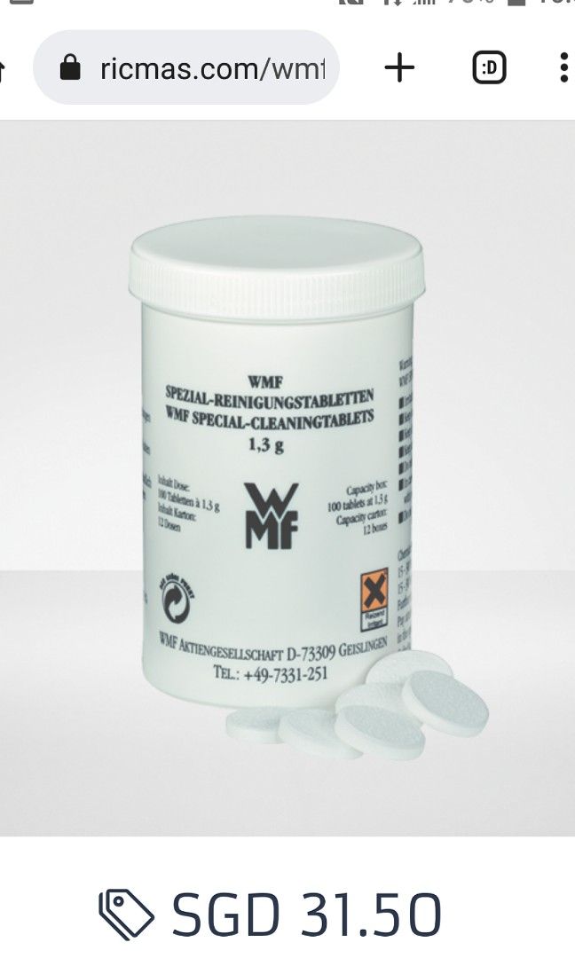 WMF Special Cleaning Tablets x 100 Pcs For Cleaning Coffee / Espresso
