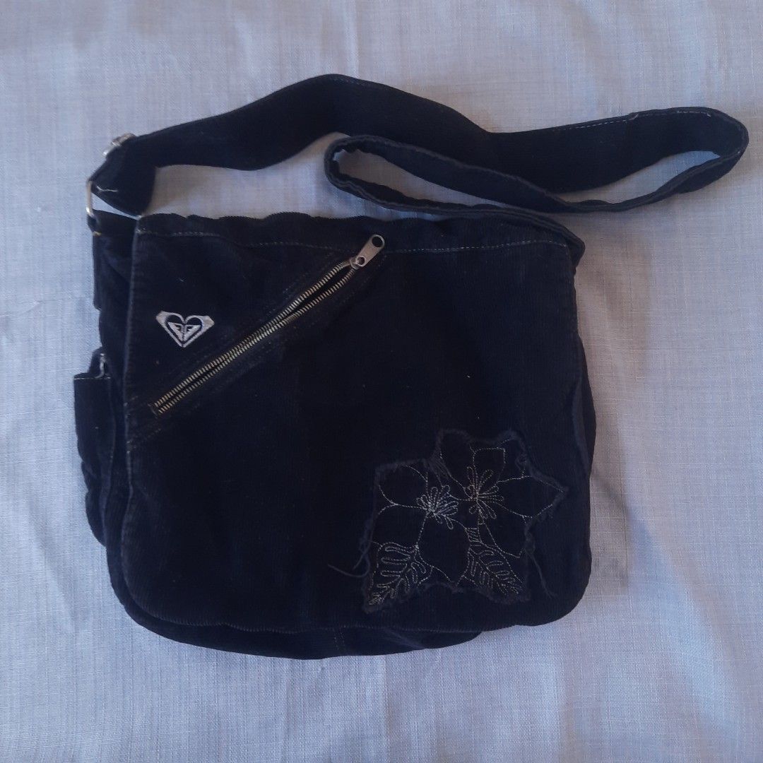 Y2K RARE black velvet sling bag, Men's Fashion, Bags, Sling Bags on Carousell