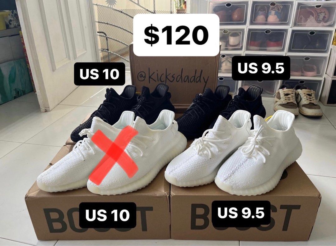 Yeezy Boost 350 v2 triple black cream white triple white, Men's Fashion,  Footwear, Sneakers on Carousell