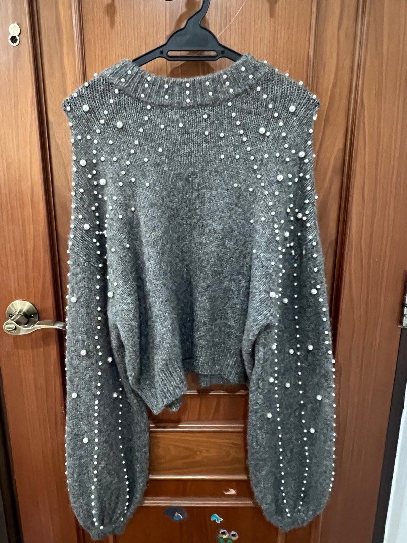Zara pearl sweater