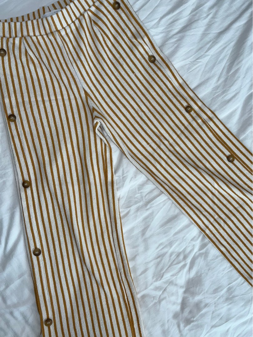 Zara striped pants, Women's Fashion, Bottoms, Other Bottoms on Carousell