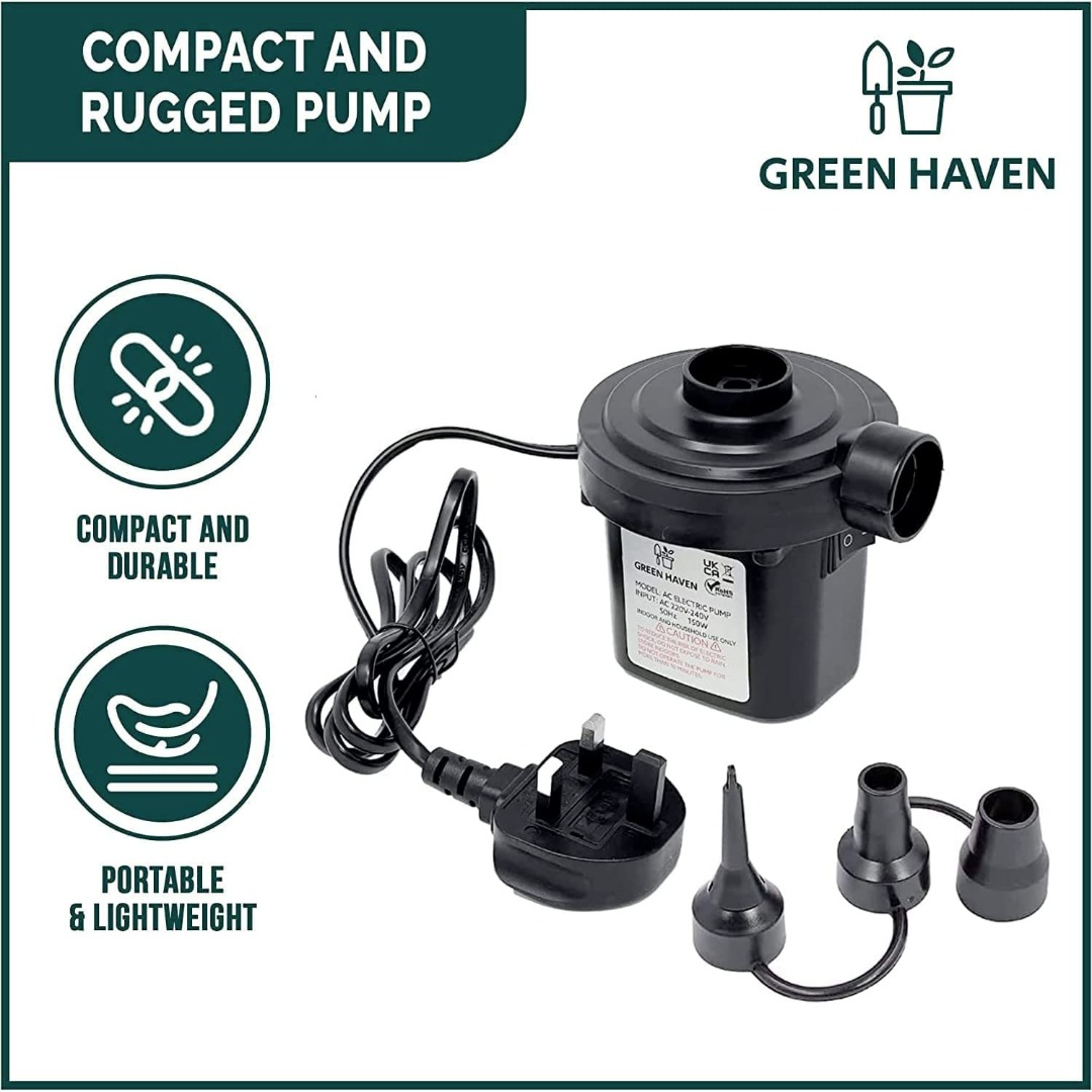 1026) GREEN HAVEN AC Electric Air pump Camping Electric Pump for