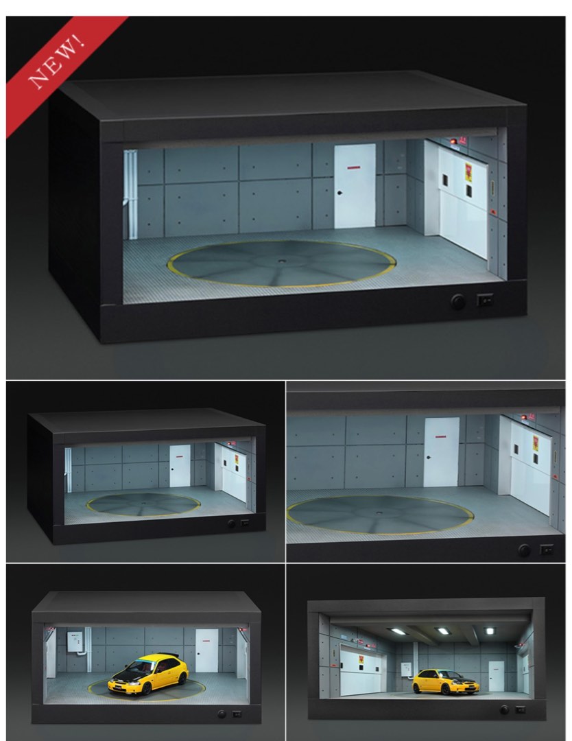 1/18 Ignition model car park Diorama with rotating platform IG3121, 興趣及