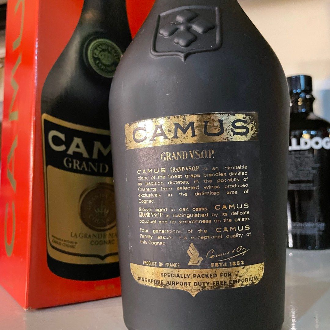 1L Camus Grand VSOP green vintage cognac w box 老酒 1000ml, Food
