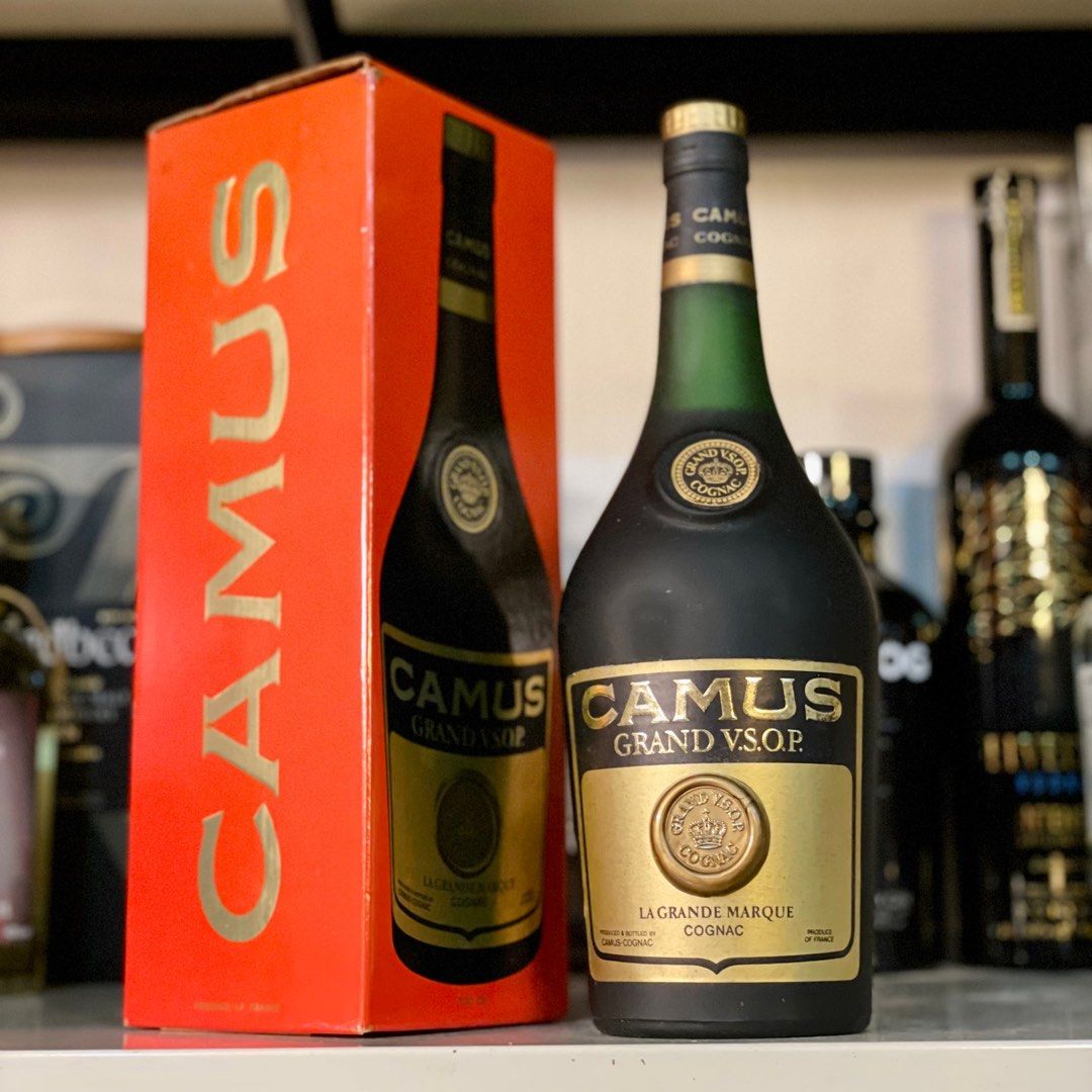 1L Camus Grand VSOP green vintage cognac w box 老酒 1000ml, Food
