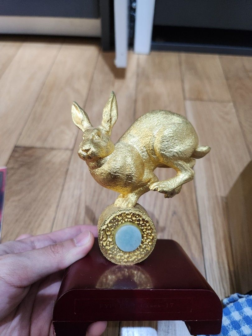 24k Gold Tinted Rabit Collectable, Hobbies & Toys, Memorabilia ...