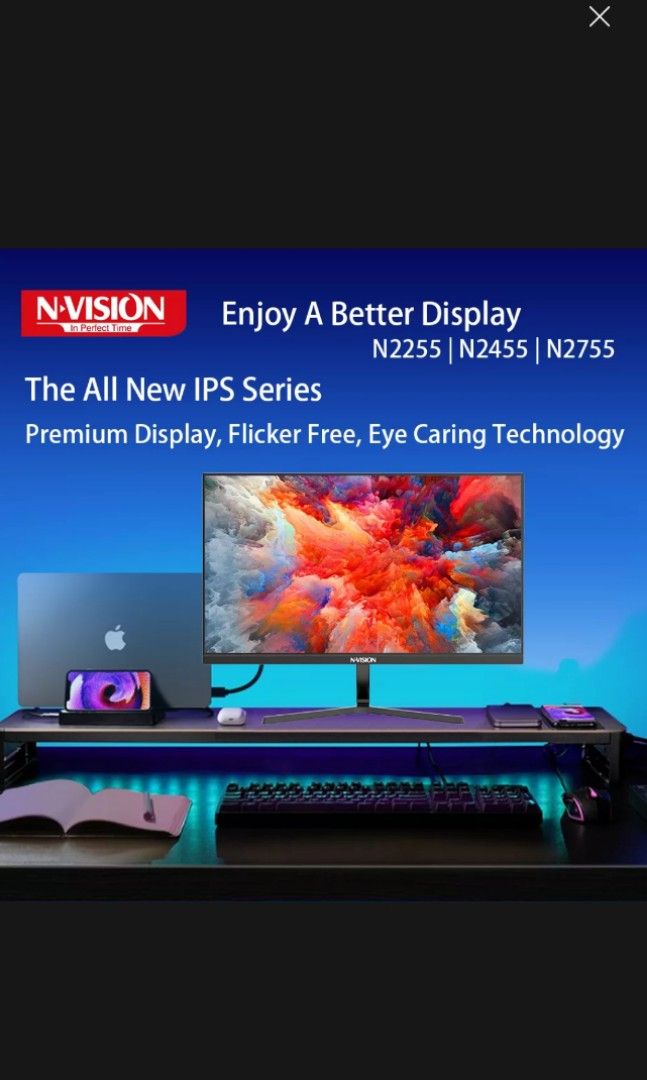 [40% OFF] Nvision 24 Inch IPS Monitor 75Hz Full HD Frameless for Gaming ...