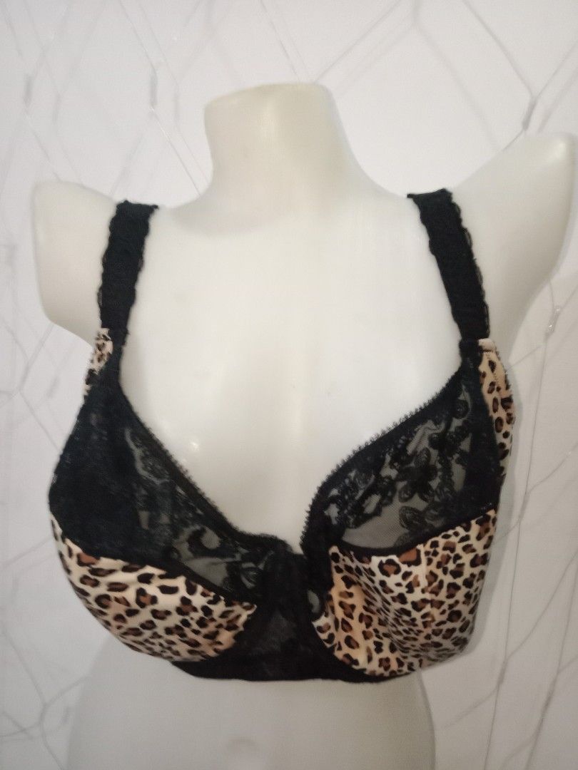 46dd CACIQUE BRA SOFT THIN PADS WITH UNDERWIRE ANIMAL PRINT