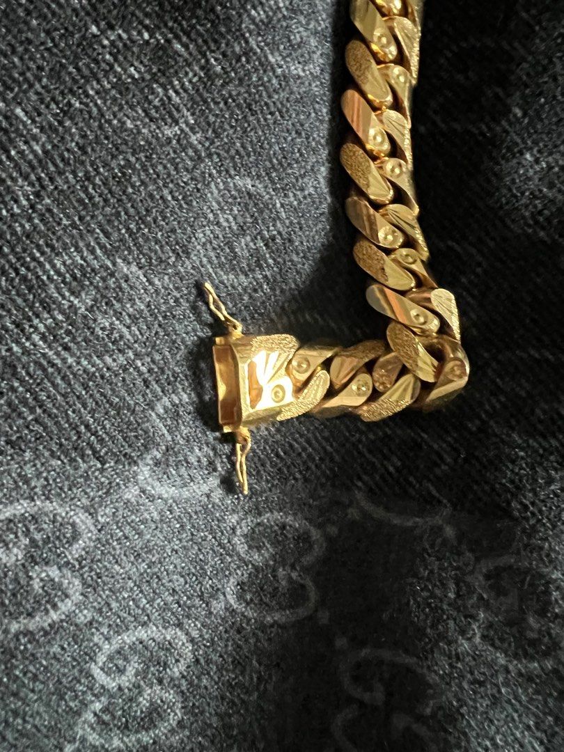 916 Gold Bracelet Men Luxury Accessories on Carousell
