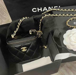 台灣購證） Chanel 核桃金球小盒子 MINI VANITY CASE 💓💓 香奈兒化妝盒/化妝箱 大全配