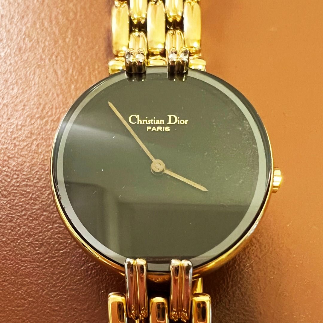 收藏級Christian Dior 經典Bagbeera系列金色女用鍊帶石英錶．錶徑26mm