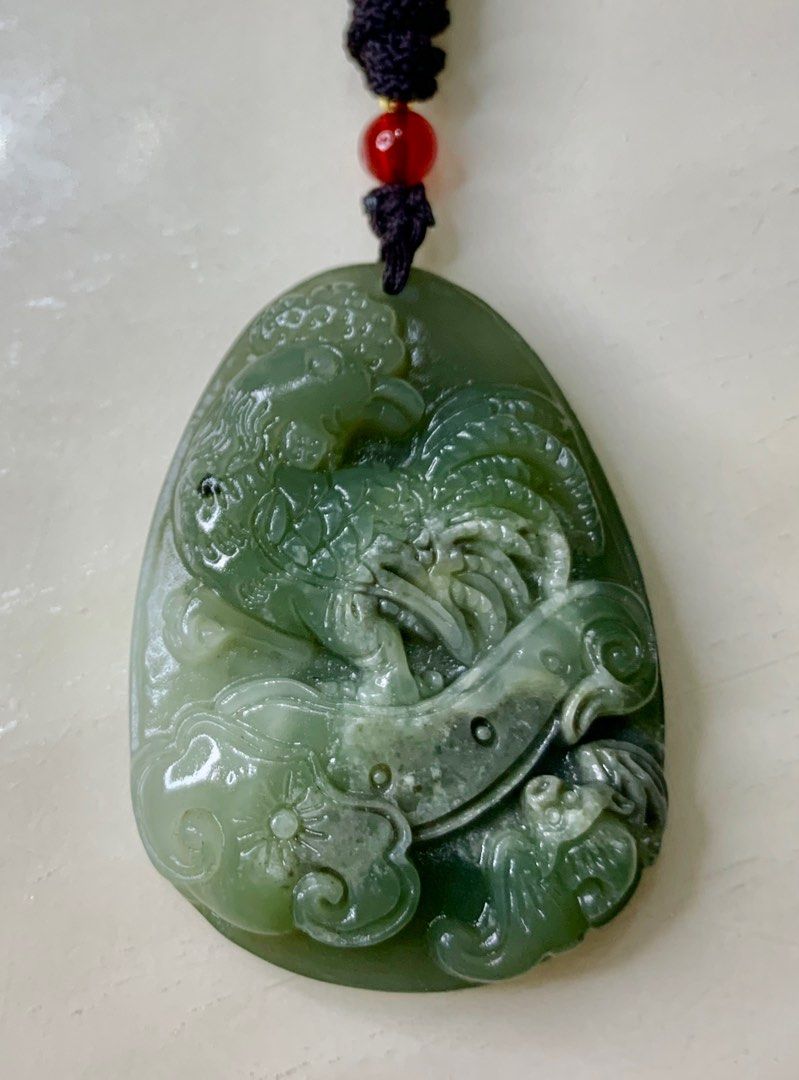 Jade discount rooster pendant