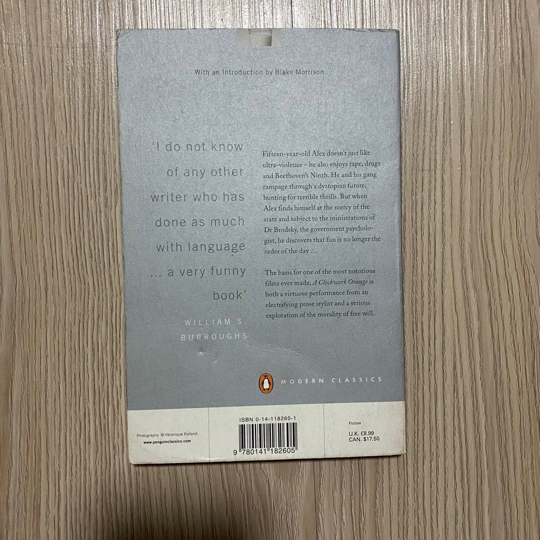 A clockwork orange by Anthony Burgess (Category: Storybooks) located in Cavite. Submitted by yang233 (Listing ID 1230280100, Image 2). Description: has foxing/ no writings and highlights mop: gcash/ bank transfer mod: direct ggx/j&t/shopee co.