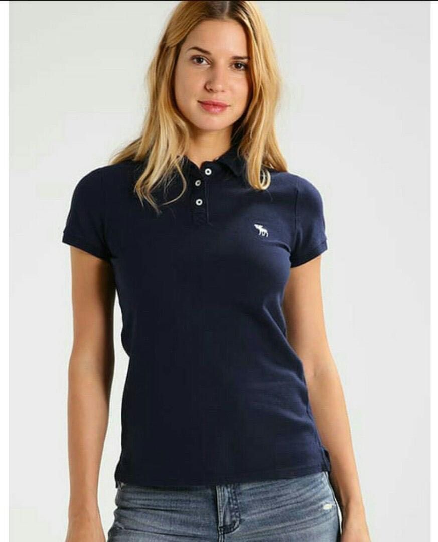 Abercrombie Fitch logo polo shirt Women s Fashion Tops Shirts