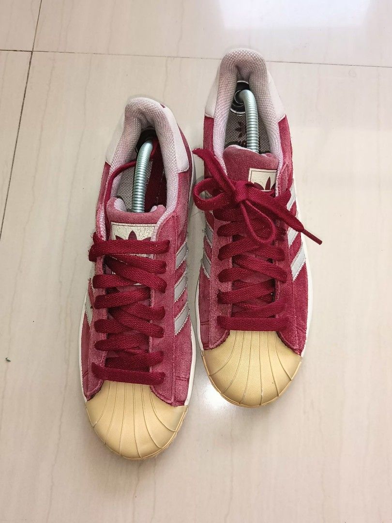 adidas superstar red suede