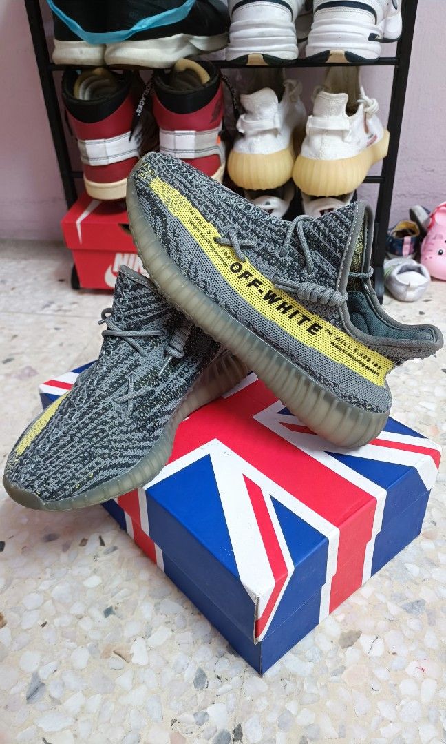 ADIDAS YEEZY BOOST 350 off white, Men's Fashion, Sneakers on Carousell