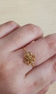 Adjustable Minimal Flower Ring