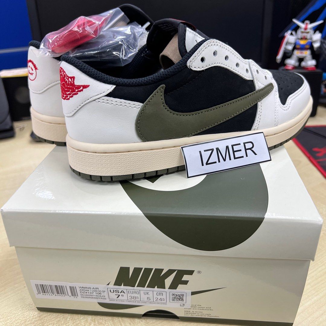 Air Jordan 1 Low x Travis Scott Olive Women s Fashion Footwear