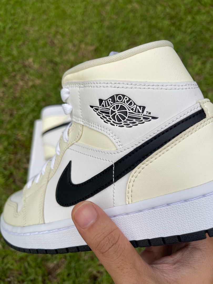 Air Jordan 1 Mid Coconut Milk, Women's Fashion, Footwear, Sneakers on