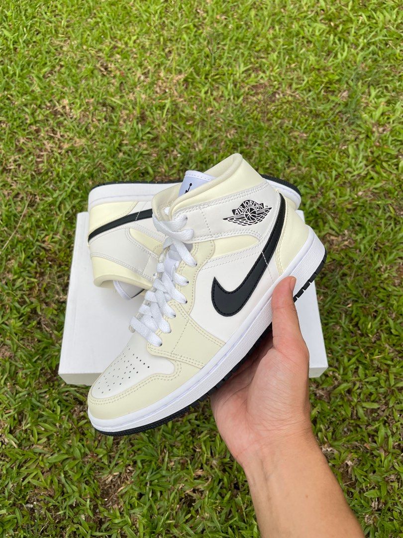 Air Jordan 1 Mid Coconut Milk, Women's Fashion, Footwear, Sneakers on