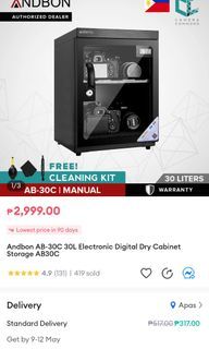 Andbon AB-30C 30L Electronic Digital Dry Cabinet