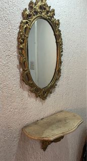 vintage telephone table with mirror