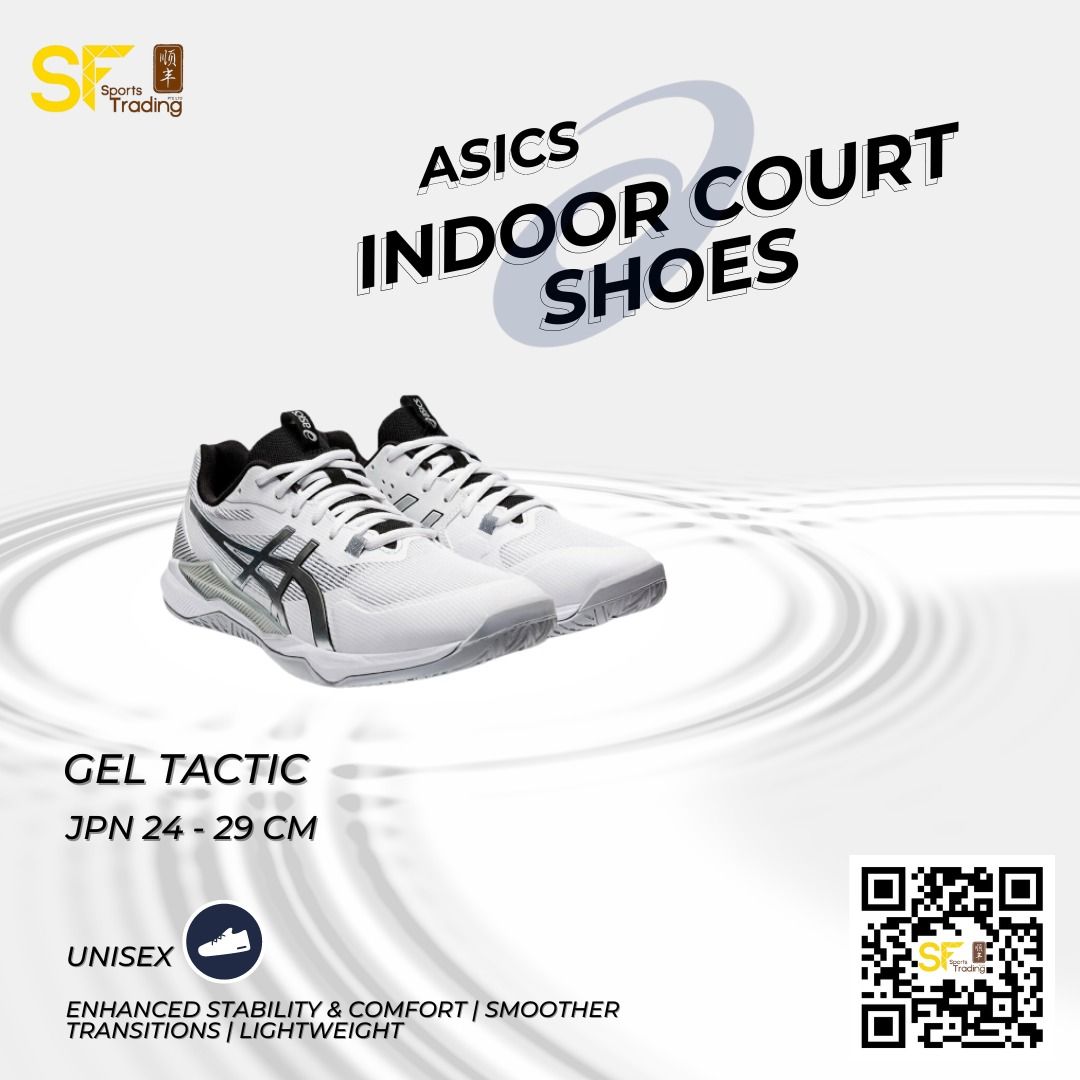 Asics Gel Tactic Wide 2E White Pure Silver
