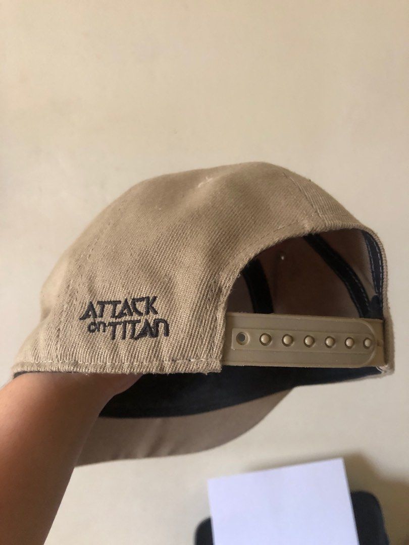 Attack on Titan Cap (Category: Caps & Hats) located in Orani. Submitted by erine_kleo (Listing ID 1230225255, Image 2). Description: bought from Comic Alley natambak po handwash nalang 😊 minor issue: lints, as seen in the photos Disclaimer:Product Color May Slightly Vary Due to Photographic Lighting Sources or Your Monitor Settings.