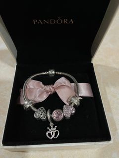 Authentic Pandora bracelet with charms
